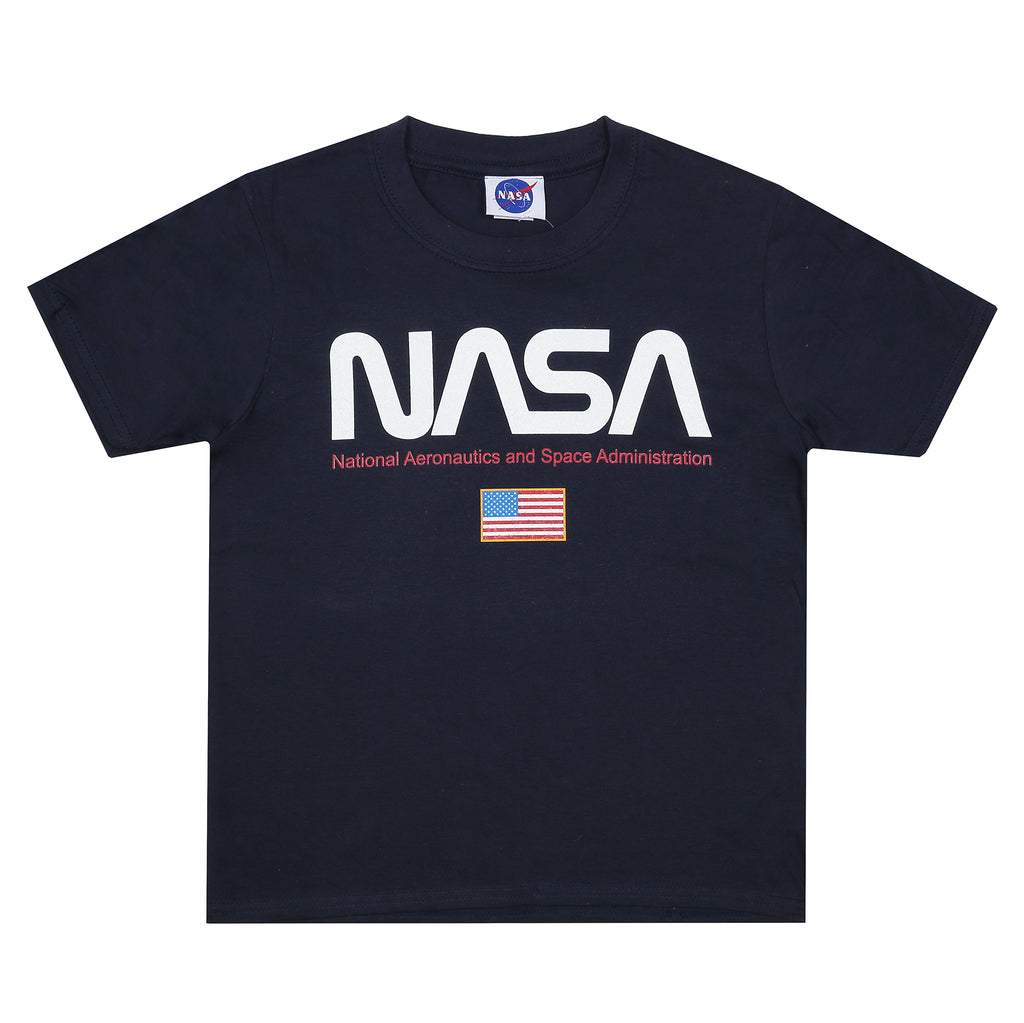 NASA Boys - Flag - T-shirt - Navy