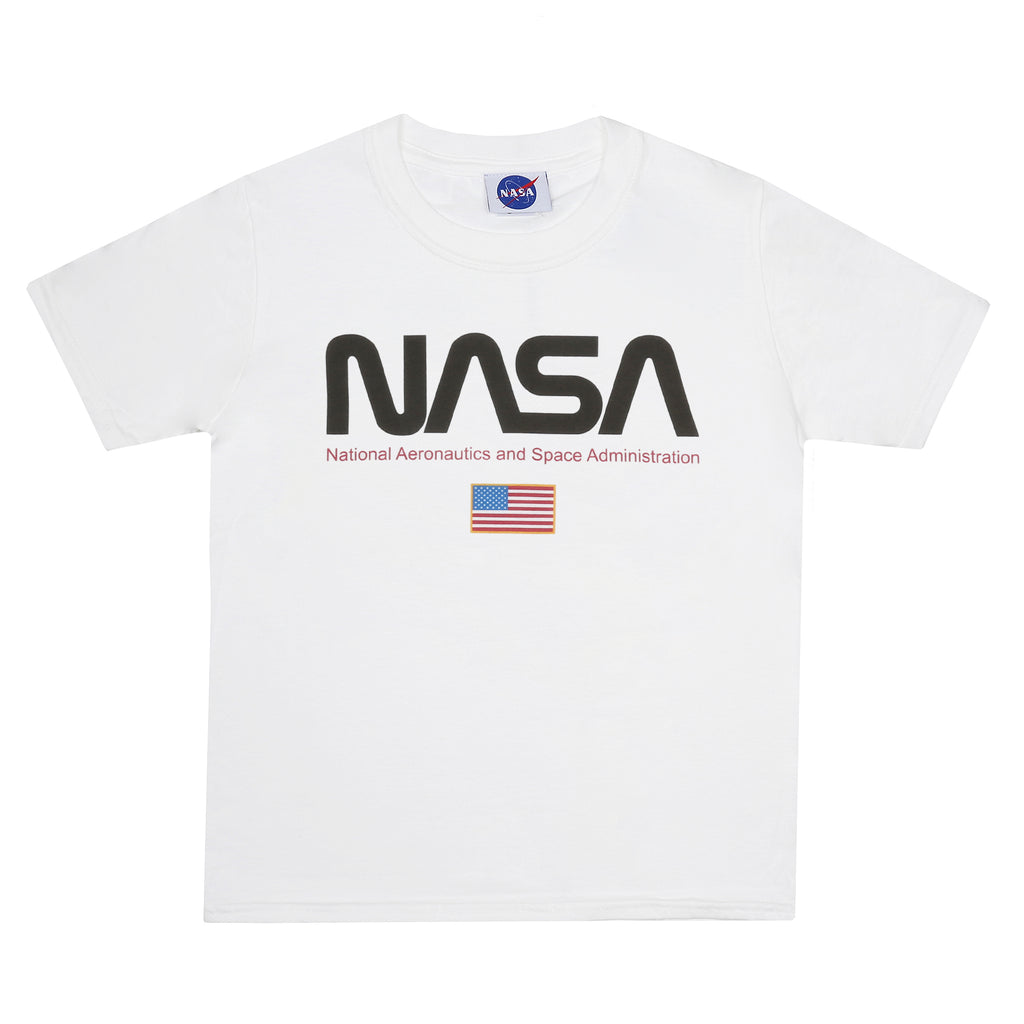NASA Boys - Flag - T-shirt - White