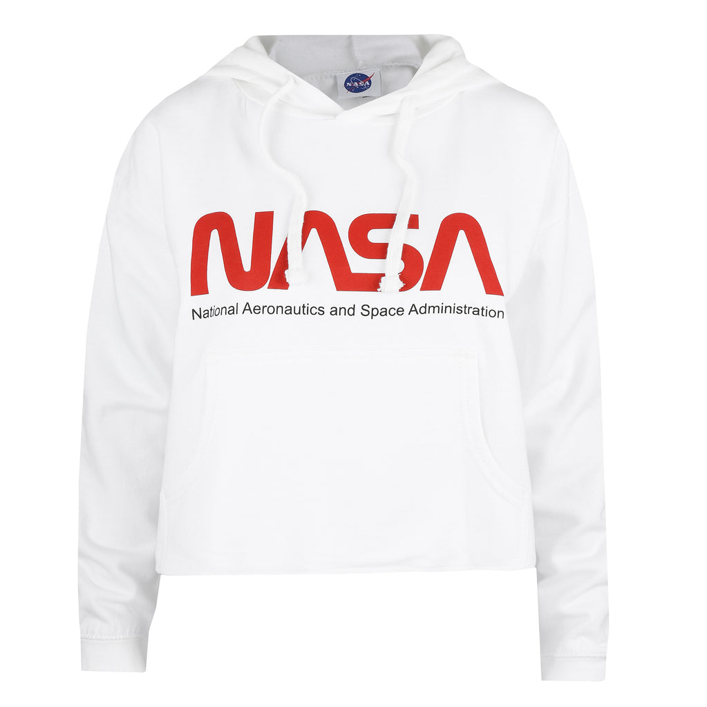 NASA Ladies - Insignia - Cropped Hood - White