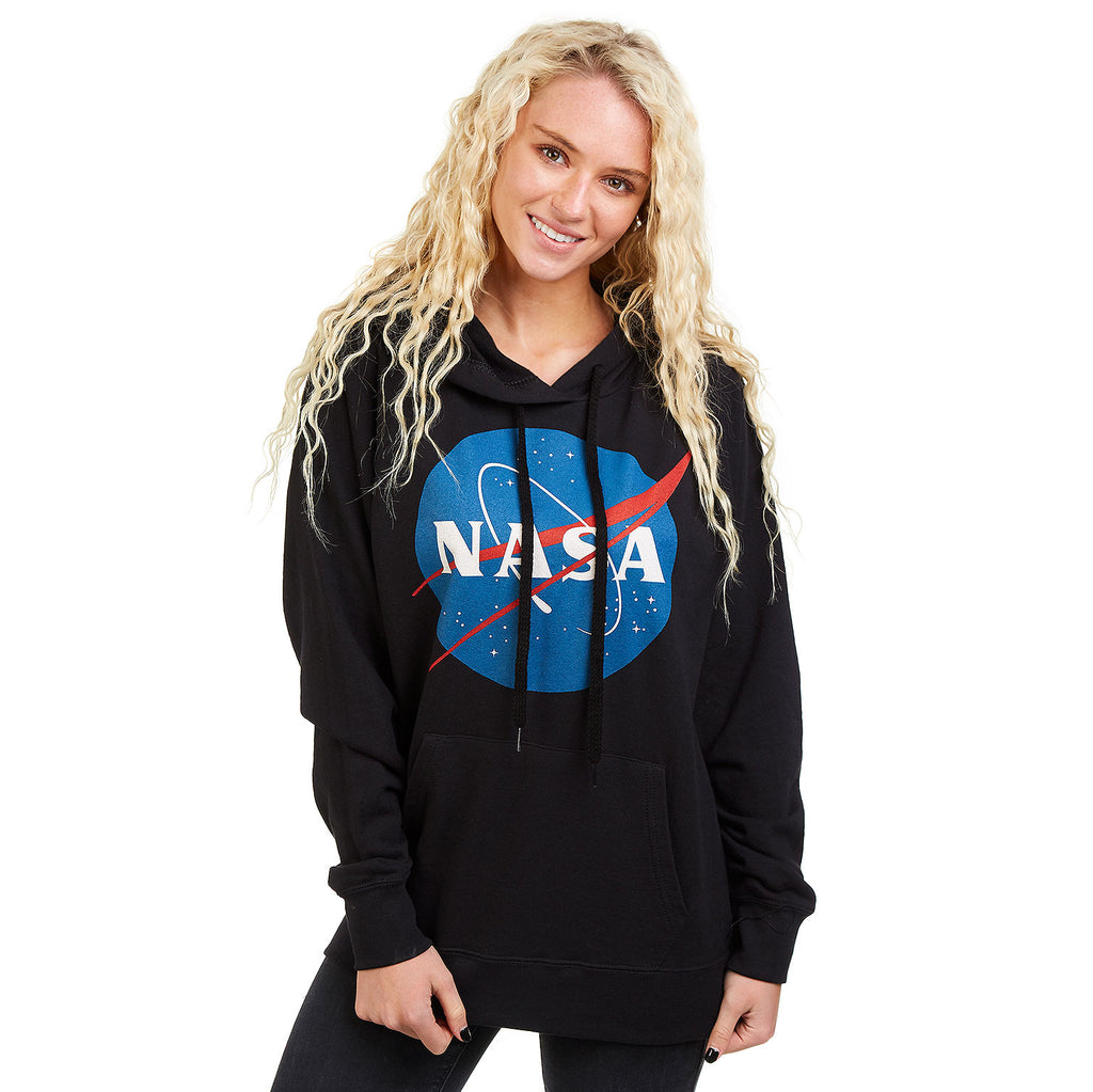 NASA Ladies - Circle Logo - Pullover Hood - Black