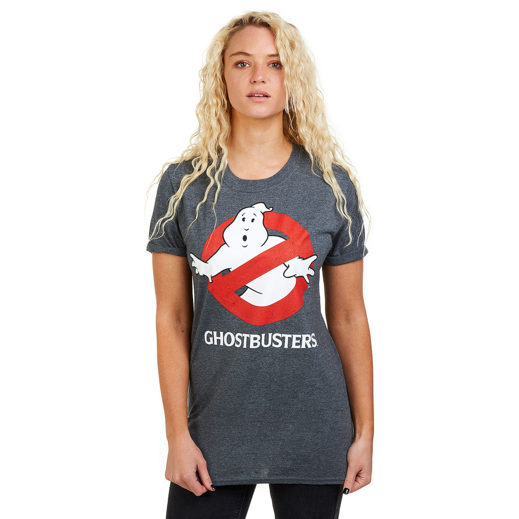 Ghostbusters Ladies - Logo - T-Shirt - Dark Heather