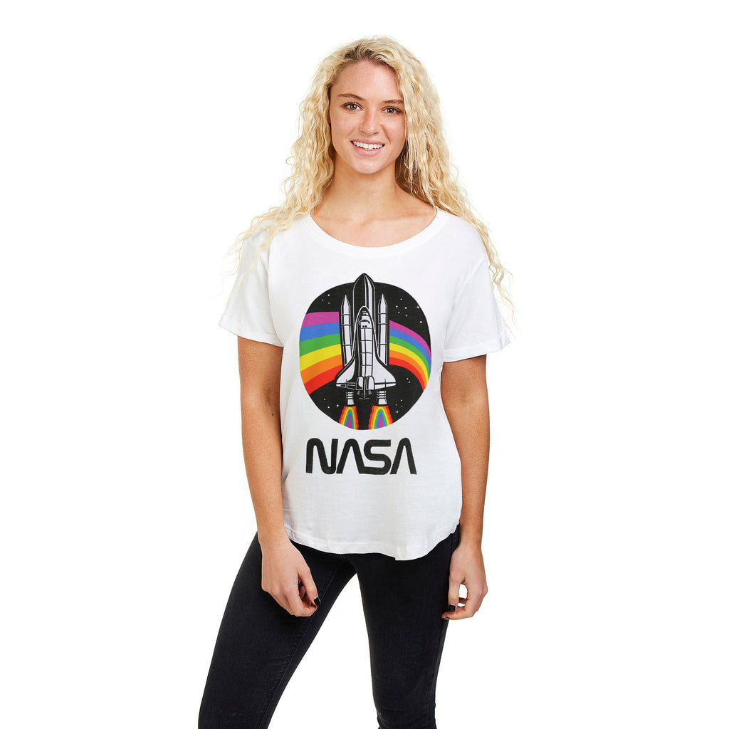 NASA Ladies - NASA Rainbow - T-Shirt - White