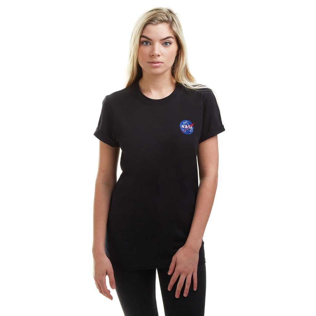 NASA Ladies - NASA Meatball Embroidery - T-shirt - Black