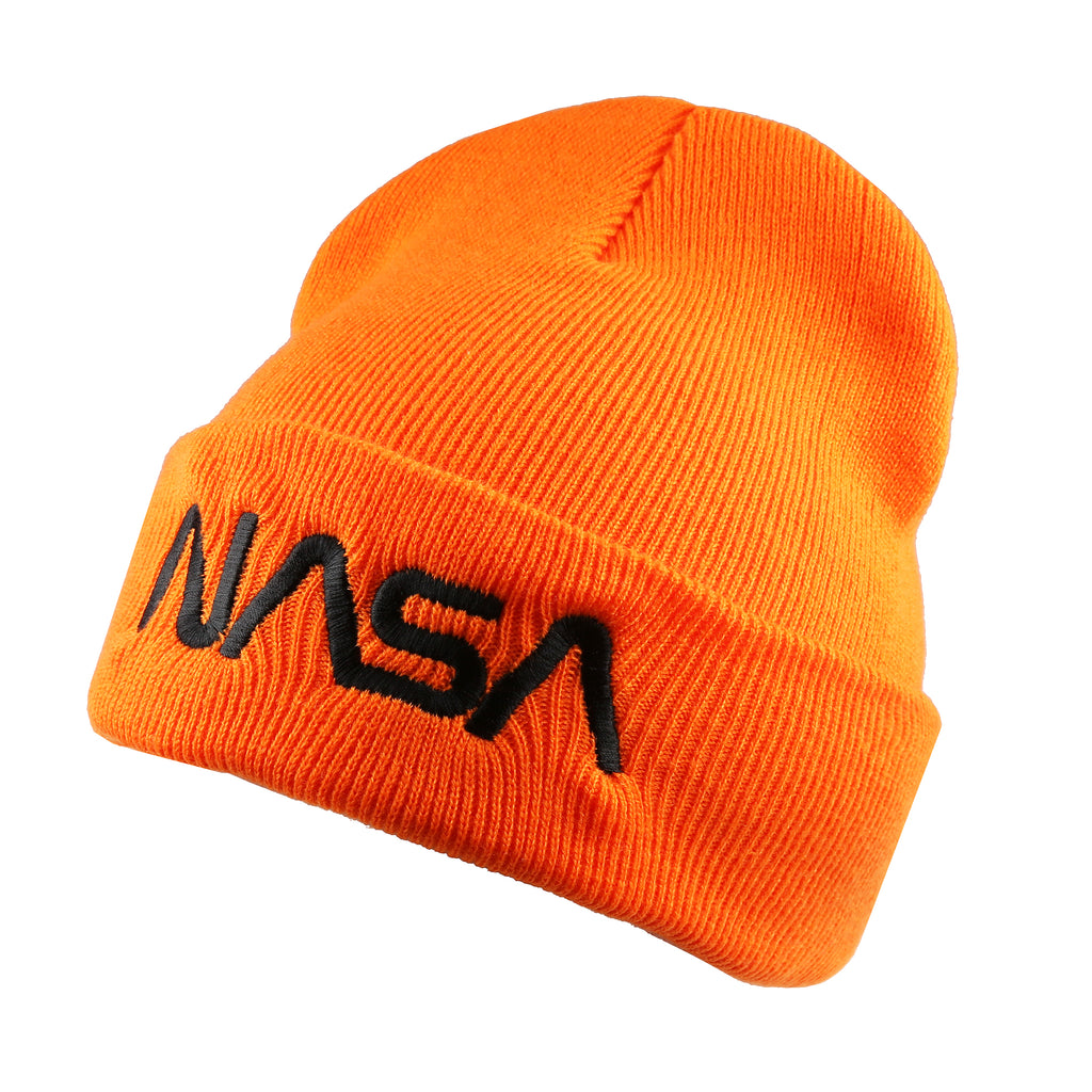 NASA Mens - Space Station - Beanie Hat - Orange