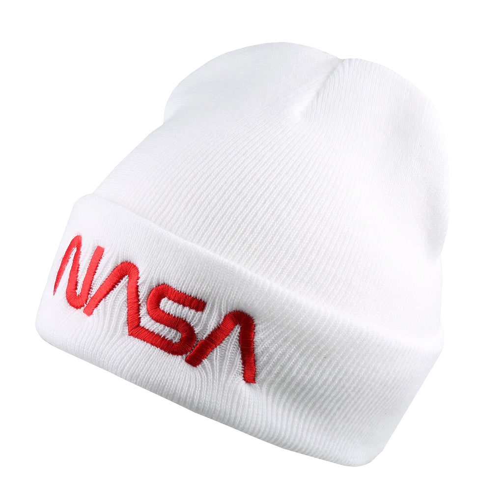 NASA Mens - Space Station - Beanie Hat - White