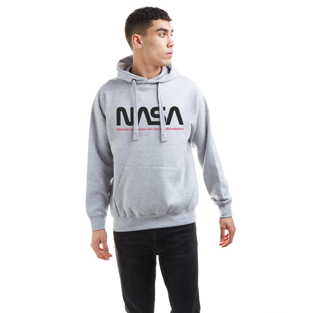 NASA Mens - Insignia - Pullover Hood - Grey Marl