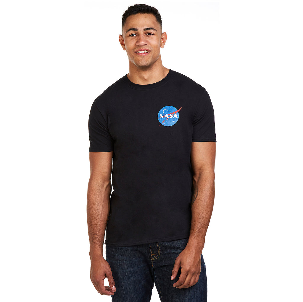 NASA Mens - Small Core Logo - T-shirt - Black