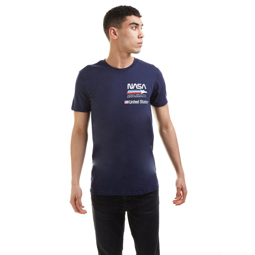 NASA Mens - Plane Aeronautics - T-Shirt - Navy