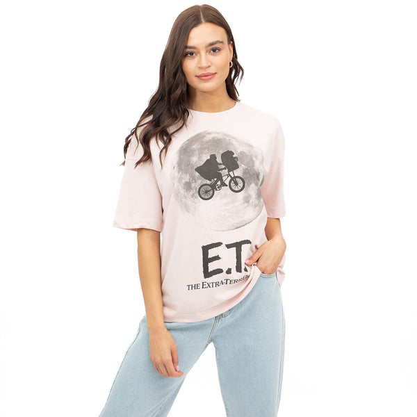 E.T Ladies - Bike Eclipse - Oversized T-shirt - Blush Pink