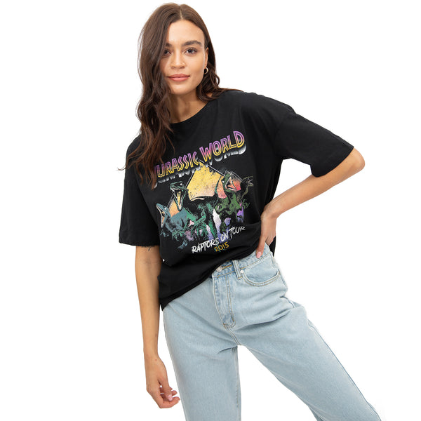 Jurassic Park Ladies - Tour 2015 - Oversized T-shirt - Black
