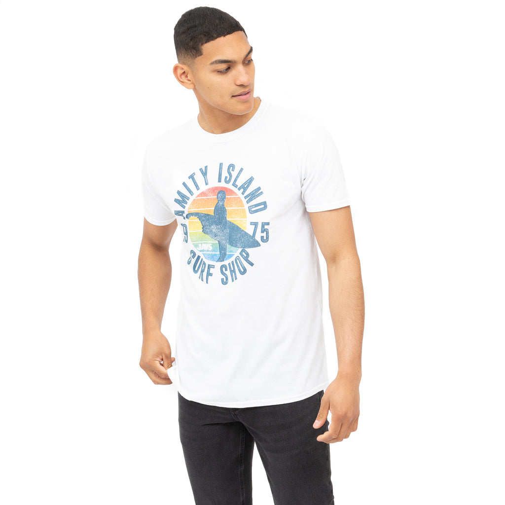 Jaws Mens - Amity Surf Shop - T-shirt - White