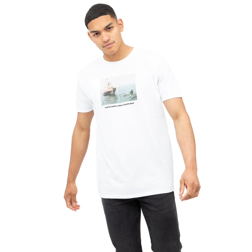 Jaws Mens - Bigger Boat - T-shirt - White