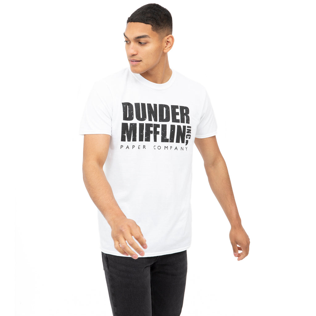 The Office Mens - Dunder Mifflin Logo - T-shirt - White