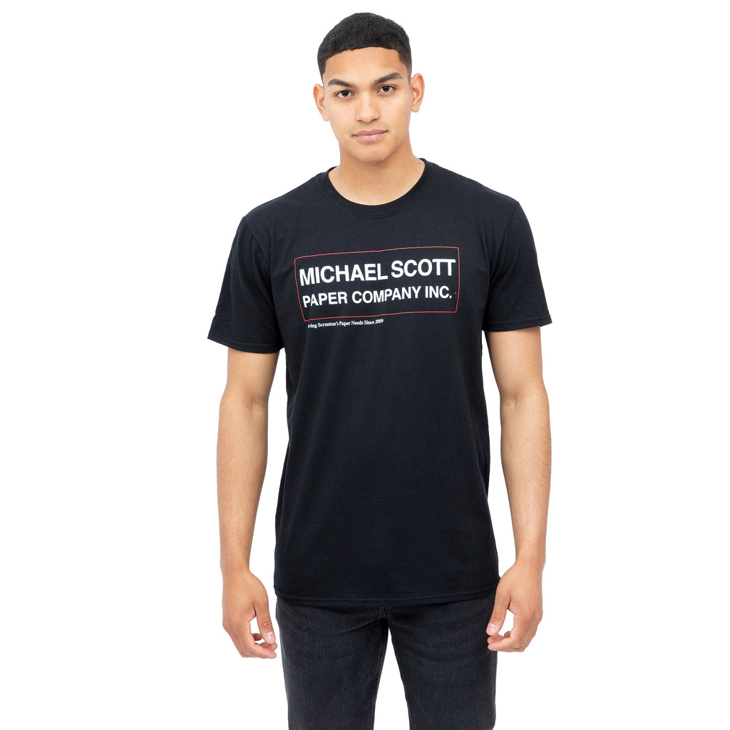 The Office Mens - Michael Scott Paper Co - T-shirt - Black