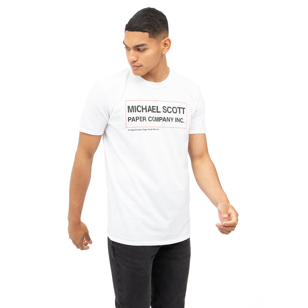 The Office Mens - Michael Scott Paper Co - T-shirt - White