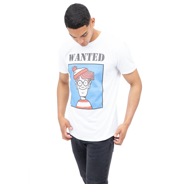 Wheres Wally Mens - Wanted - T-shirt - White